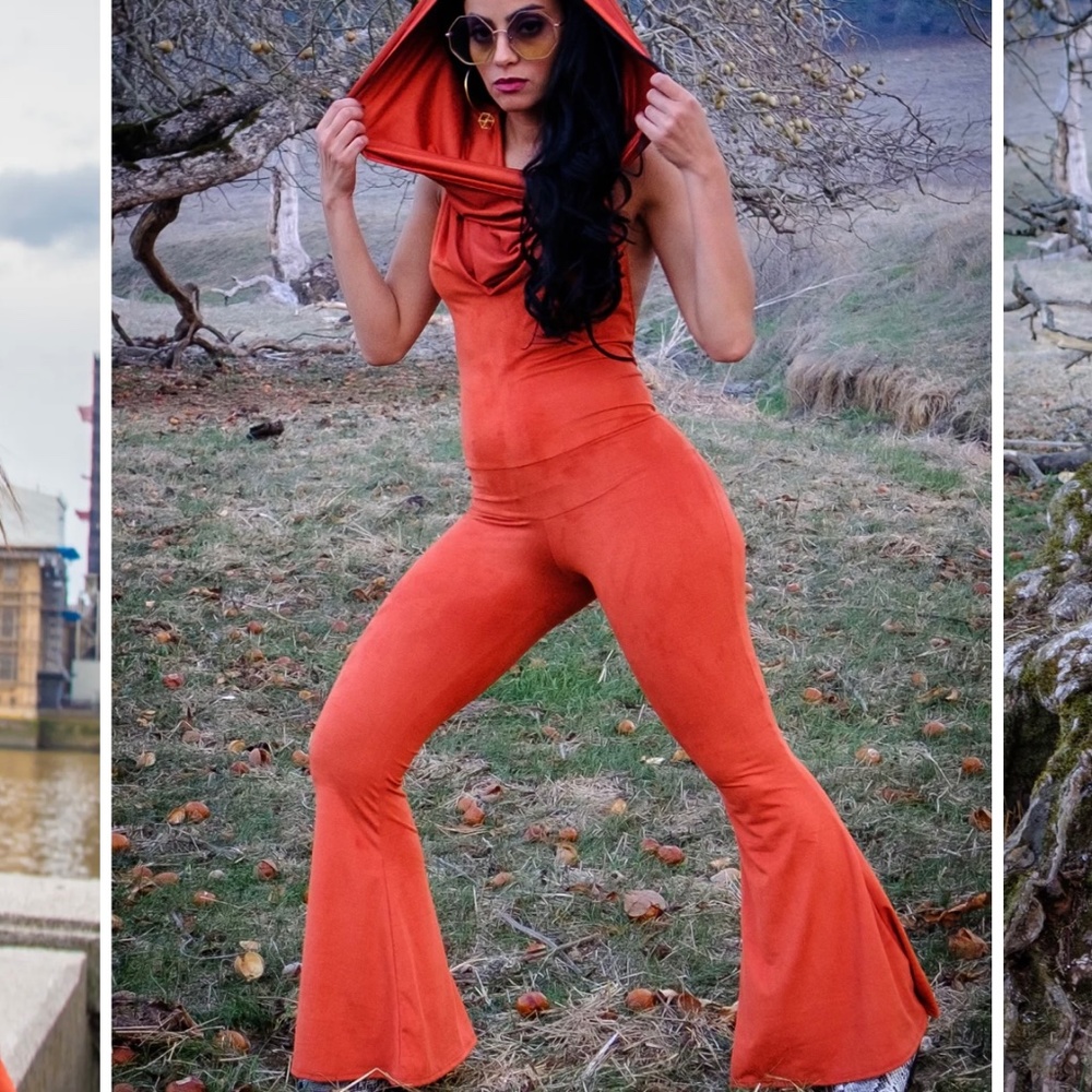 Orange Suede Onesie